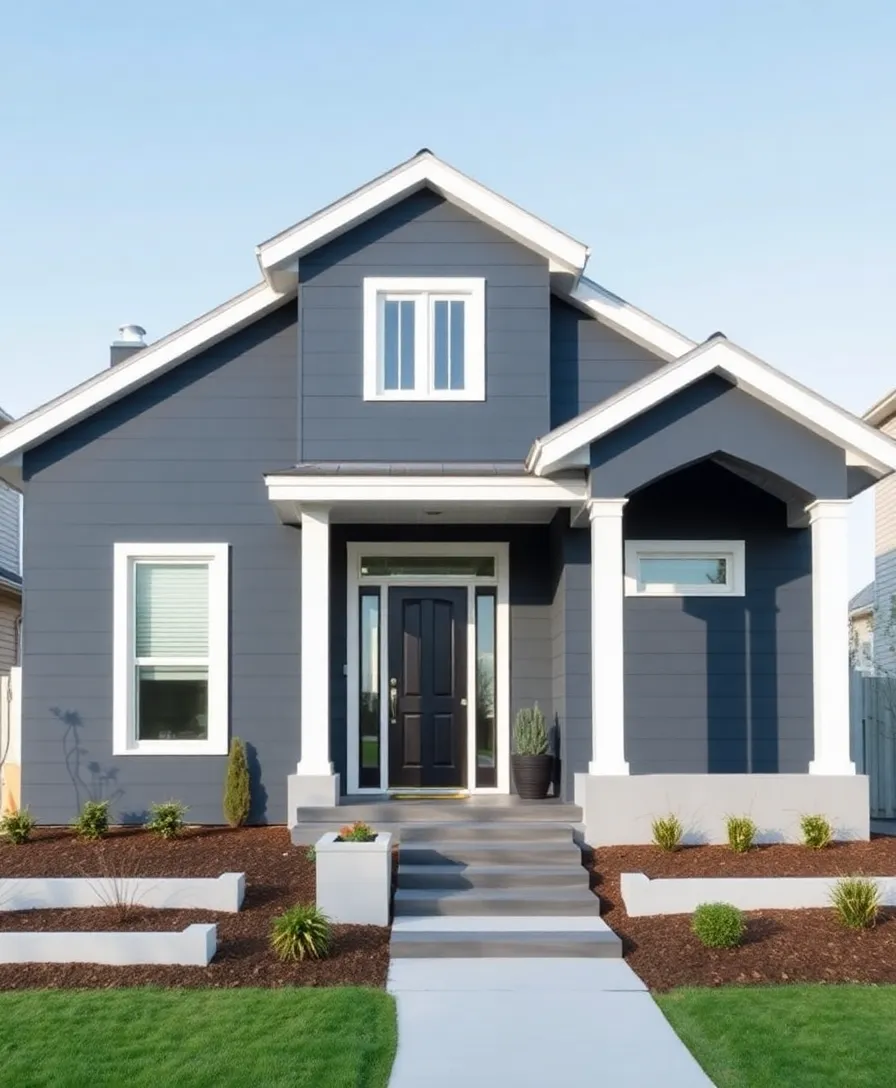 21 Modern Exterior House Colors That Will Transform Your Home Into a Showstopper! - 15. Slate Blue