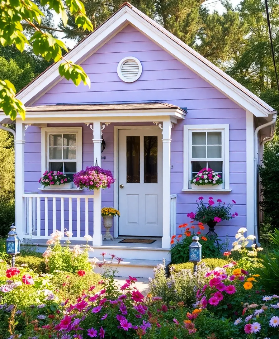 21 Modern Exterior House Colors That Will Transform Your Home Into a Showstopper! - 14. Soft Lavender