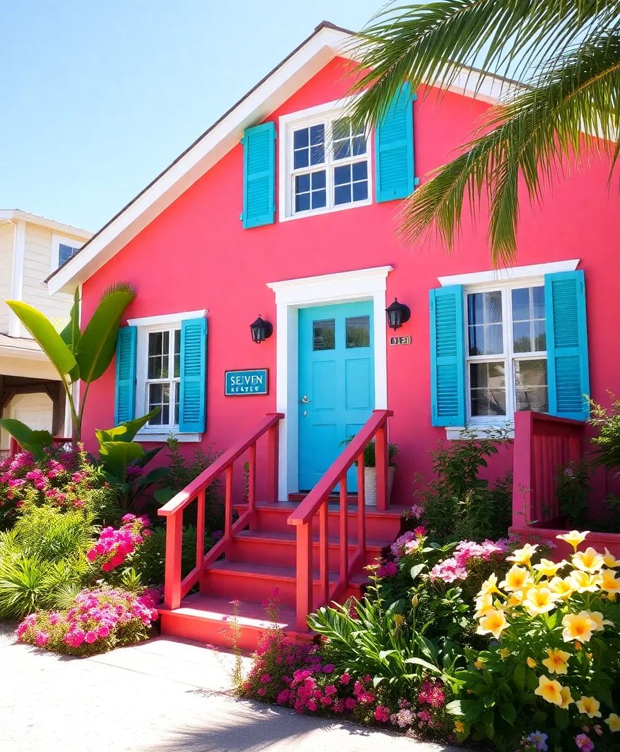 21 Modern Exterior House Colors That Will Transform Your Home Into a Showstopper! - 13. Bright Coral