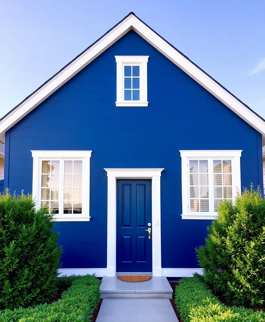 21 Modern Exterior House Colors That Will Transform Your Home Into a Showstopper! - 4. Bold Navy Blue