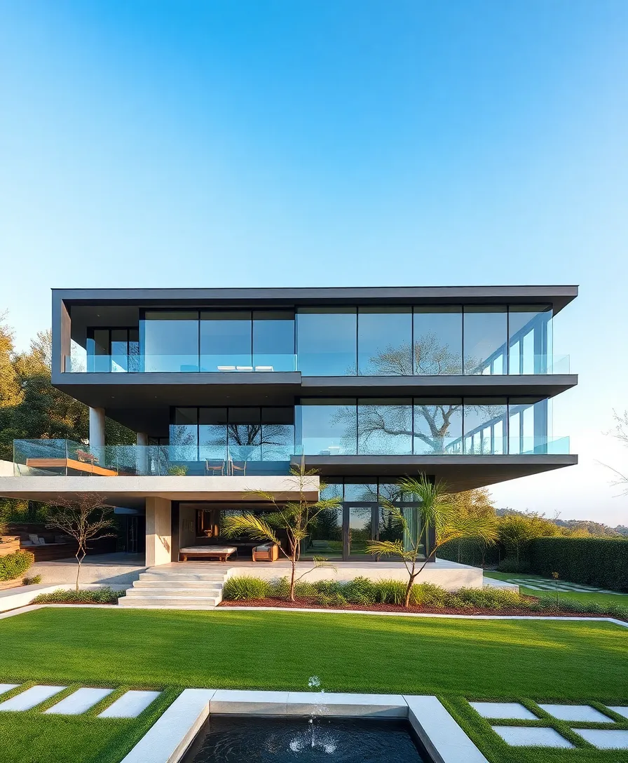 21 Jaw-Dropping Modern Exterior House Designs to Boost Your Curb Appeal Instantly! - 9. Luxurious Glass Facades