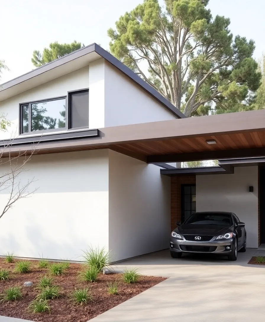 21 Midcentury Modern House Exteriors That Redefine Curb Appeal (Number 8 Will Blow Your Mind!) - 11. Creative Garage Designs