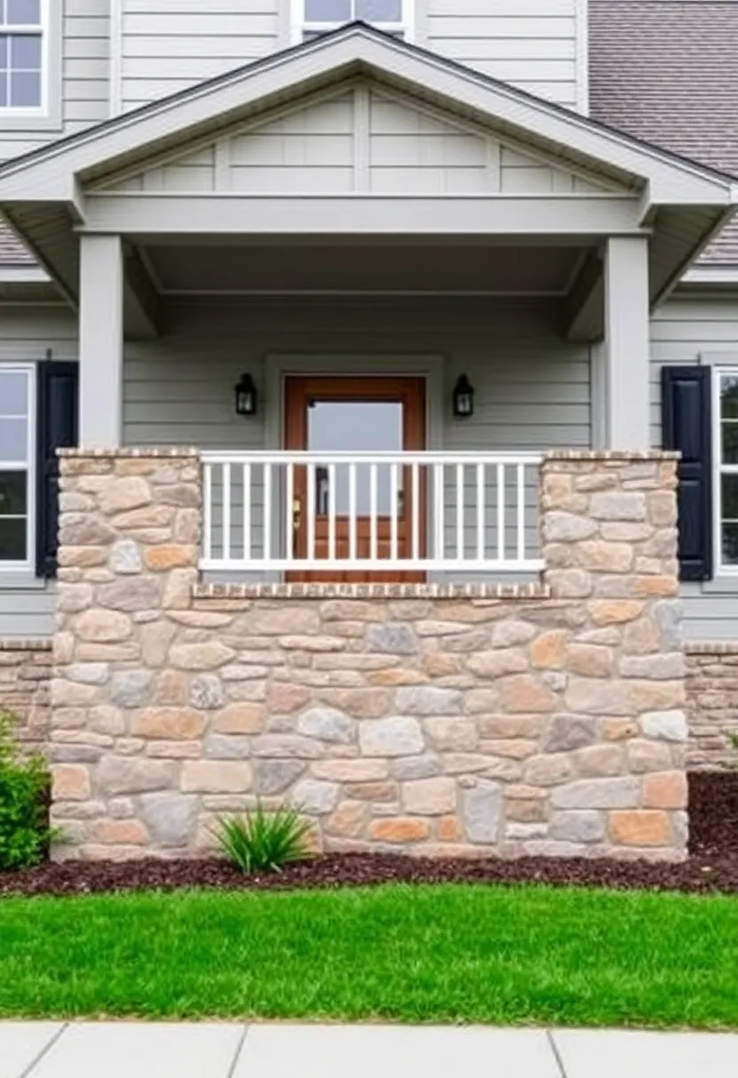 21 Eye-Catching Modern Farmhouse Exteriors That'll Leave You in Awe! - 14. Stone Accents