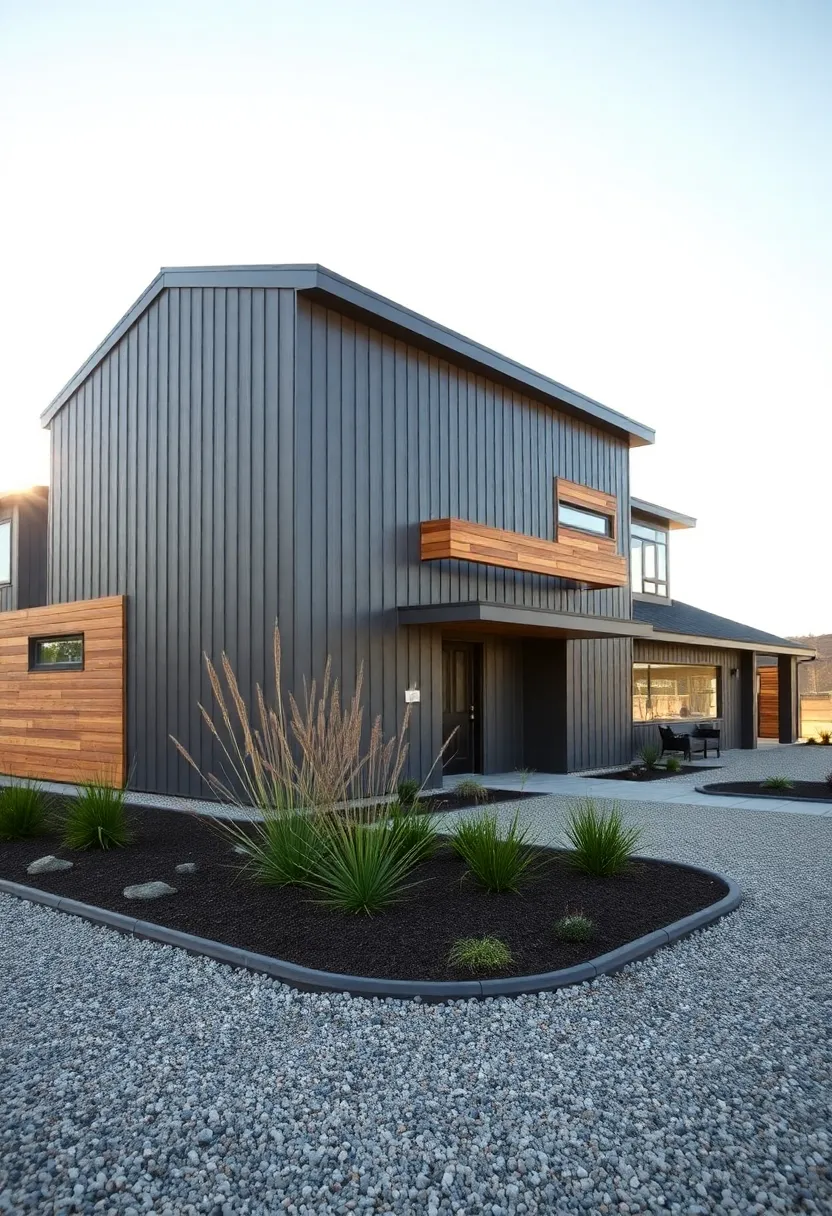 21 Eye-Catching Modern Farmhouse Exteriors That'll Leave You in Awe! - 6. Vertical Siding for Modern Appeal