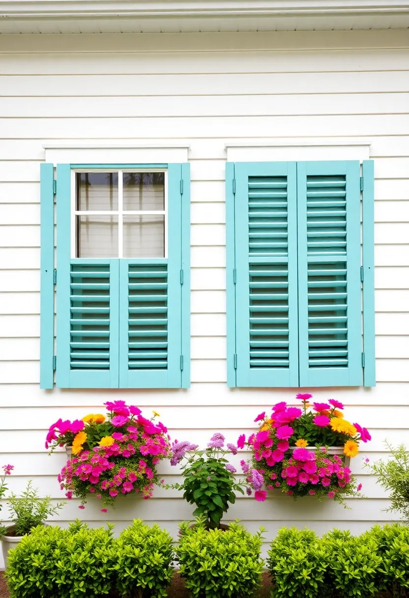 21 Eye-Catching Modern Farmhouse Exteriors That'll Leave You in Awe! - 13. Charming Shutters