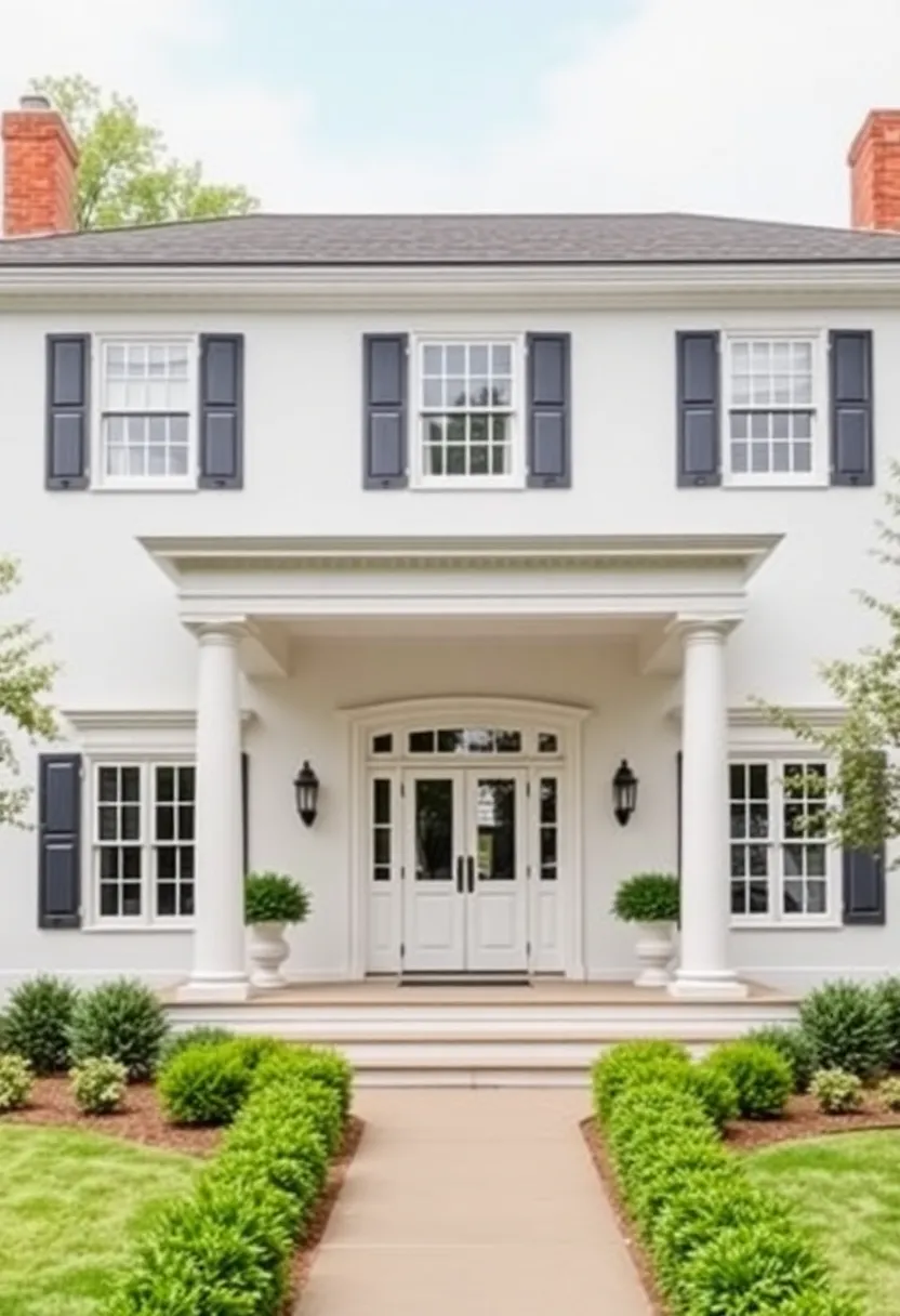 22 Modern House Exterior Designs That Will Make You the Envy of the Neighborhood! - 21. Classic Colonial Revival