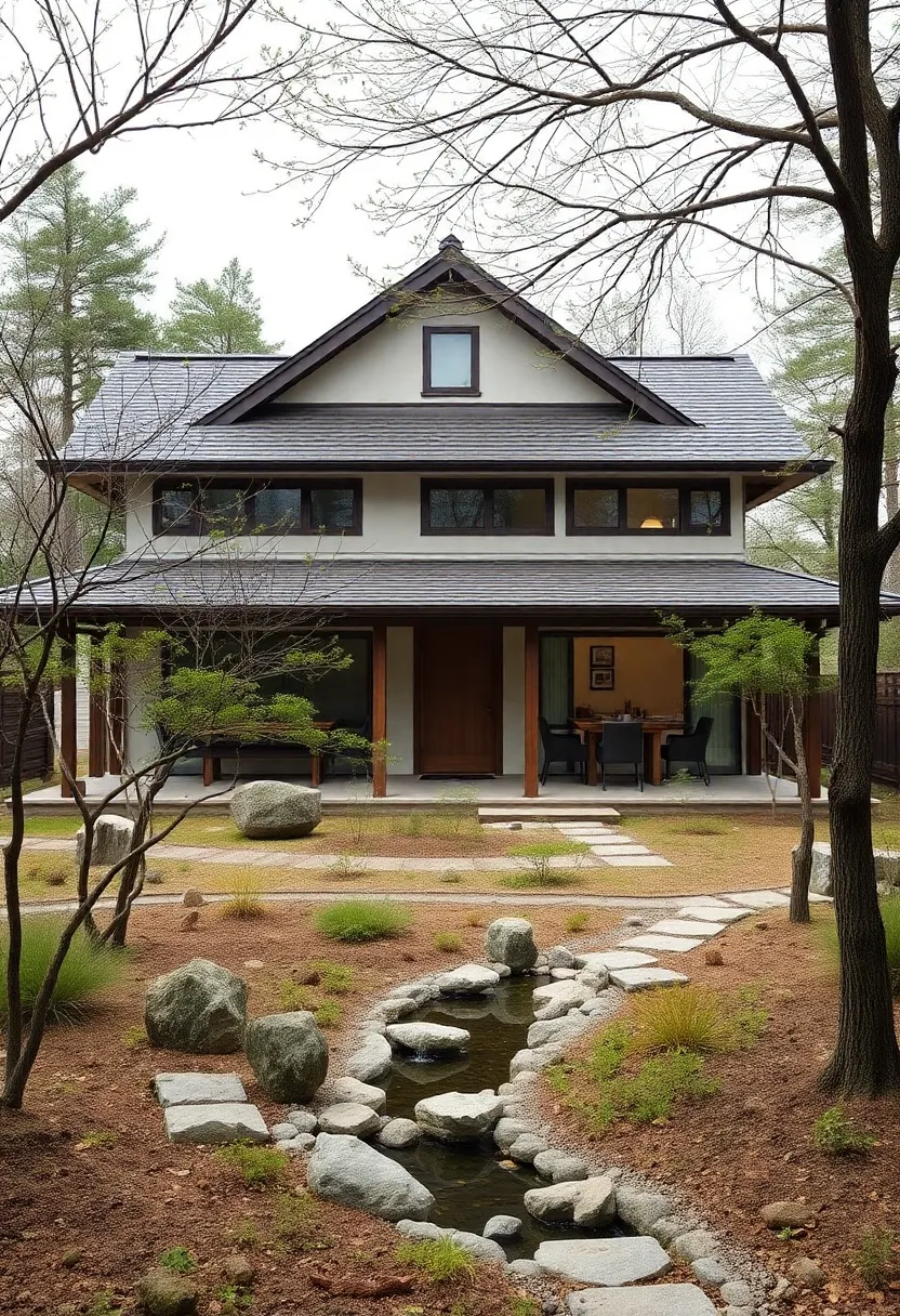 22 Modern House Exterior Designs That Will Make You the Envy of the Neighborhood! - 22. Zen-Inspired Retreat