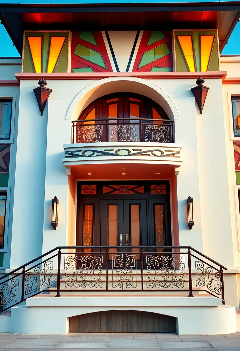 22 Modern House Exterior Designs That Will Make You the Envy of the Neighborhood! - 11. Art Deco Delight