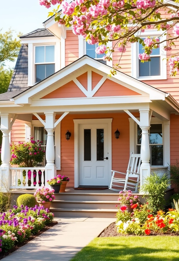 21 Exterior House Colors That Will Make Your Neighbors Jealous (You Won't Believe #15!) - 14. Soft Peach